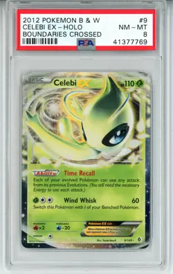 2012 POKEMON BOUNDARIES CROSSED CELEBI EX #9 HOLO FOIL PSA 8 NM #41377769 - Image 1