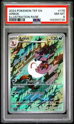 2024 Pokemon TCG Arbok Illustration Rare PSA 8 #176 - Image 1