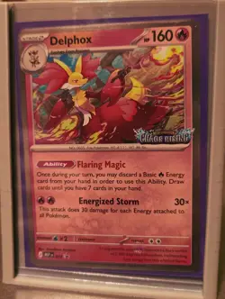 Delphox Pokemon Tcg Chaos Rising Prerelease Stamped promo 074 - Image 1