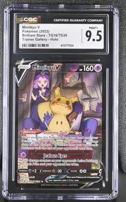CGC 9.5 - Mimikyu V #TG16 Pokemon Brilliant Stars - Image 1