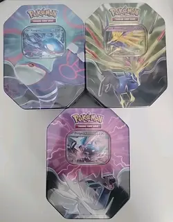 Pokemon TCG: EX Tins - Lot Of 3 - Xerneas-Dialga-Kyogre Factory Sealed - Image 1