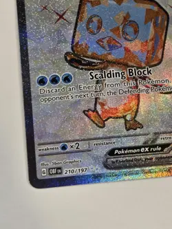 Eiscue ex 210/197 Full Art S&V Obsidian Flames NM Pokemon TCG Illustration - Image 3