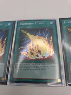 3x Lightning Storm | RA01-EN061 | Secret Rares | 1st Edition | YuGiOh! Playset - Image 3