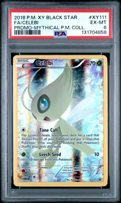 POKEMON XY BLACK STAR MYTHICAL COLLECTION CELEBI #XY111 PSA 6 EX #131704858 - Image 1