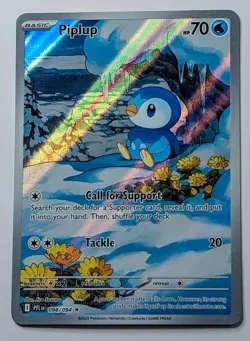 2025 Pokemon Phantasmal Flames Piplup #98/94 Illustration Rare Holo NM Free Ship - Image 1
