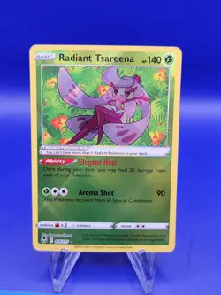 Pokemon TCG Radiant Tsareena Silver Tempest 016/195 Holo Radiant Rare, NM/M - Image 1