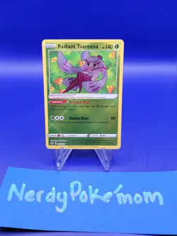 Pokemon TCG Radiant Tsareena Silver Tempest 016/195 Holo Radiant Rare, NM/M - Image 2