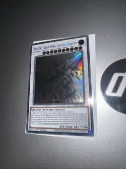 Yugioh Ghost Rare Crystal Clear Wing Synchro Dragon & Dragon Knight Draco-Equist - Image 3