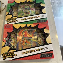Pokemon TCG: Mega Evolutions Ascended Heroes Mega Ex Box Lot Of 2 Sealed. - Image 1