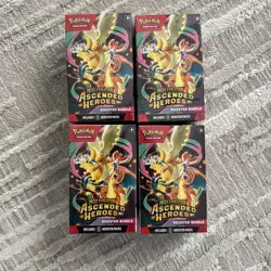 4 x POKEMON CENTER Mega Evolution-Ascended Heroes Booster Bundle 6Packs Each ✅ - Image 1