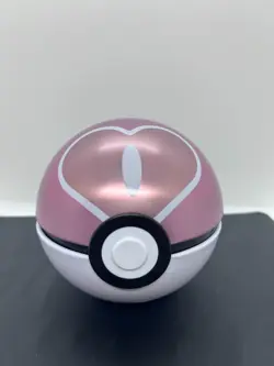 Rare Pokemon Love Ball Pink Heart Pokeball Poke Ball Tin D21 Empty Small Dent - Image 1