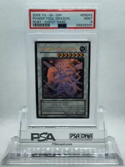 YUGIOH RGBT-EN042 POWER TOOL DRAGON GHOST RARE HOLO FOIL PSA 9 MINT #68828200 - Image 1