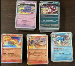 Pokemon 151 Bulk Lot 100 Cards 25 HOLOS /REV HOLO GUARANTEED NEAR MINT No Energy - Image 1