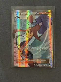 Pokemon TCG Skyla Breakpoint Trainer Full Art Ultra Rare Holo Card 122/122 MP - Image 3