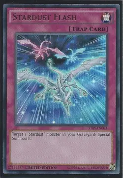 3x YUGIOH LC05-EN003 STARDUST FLASH ULTRA RARE CARD NEAR MINT NM - Image 1