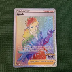 Spark - Rare Rainbow Card Pokemon GO Holo Full Art Trainer Card - NM/M 085/078 - Image 1