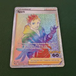 Spark - Rare Rainbow Card Pokemon GO Holo Full Art Trainer Card - NM/M 085/078 - Image 2