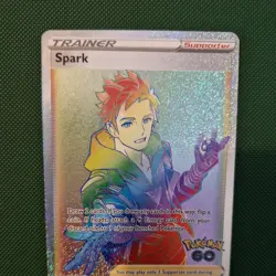 Spark - Rare Rainbow Card Pokemon GO Holo Full Art Trainer Card - NM/M 085/078 - Image 3