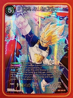SS VEGETA EXPLOITING WEAKNESS HISTORY OF VEGETA, 2022 DRAGON BALL SUPER CARD - Image 1