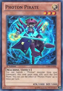 3x Yugioh ZTIN-EN006 Photon Pirate Super Rare Card - Image 1