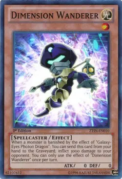 3x Yugioh ZTIN-EN010 Dimension Wanderer Super Rare Card - Image 1