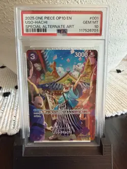 Bandai One Piece Royal Blood Uso-Hachi SP Alt Art Foil ST18-001 EN 2025 PSA 10 - Image 1