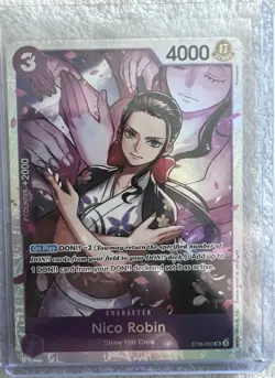Bandai One Piece Card Game Nico Robin ST26-003 Super Rare Foil English - Image 1
