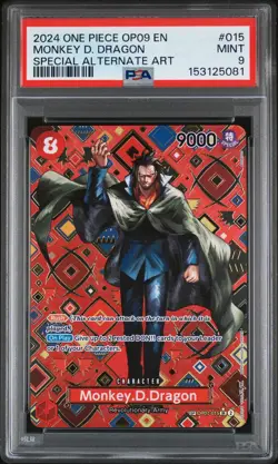 2024 ONE PIECE OP09-EMPERORS IN THE NEW WORLD #015 MONKEY D. DRAGON PSA 9 - Image 1