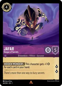 4x Jafar - Keeper of Secrets - 44/204 - Rare NM-Mint Disney Lorcana: The First C - Image 1
