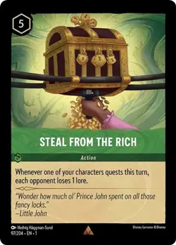 1x Steal From The Rich - 97/204 - Rare - Cold Foil NM-Mint Disney Lorcana: The F - Image 1