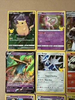 2021 Pokemon Celebrations 10 Card Lot Pikachu Professor Mew - Full Art & Holos - Image 2