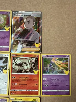 2021 Pokemon Celebrations 10 Card Lot Pikachu Professor Mew - Full Art & Holos - Image 3