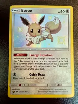 Eevee SV41/SV94 Hidden Fates Shiny Vault Pokemon Card Mint - Image 1