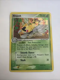 2005 EX-Deoxys Ninjask 13/107 Holographic Pokemon Card - Image 1
