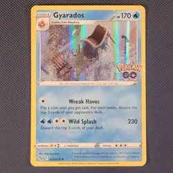 Gyarados 022/078 - Pokemon GO - Rare Holo Pokemon Card - NM - Image 1