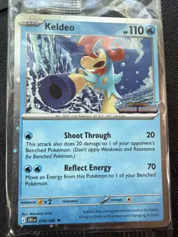 Pokemon Keldeo Chaos Rising Promo Holo Card 019/086 English TCG - Image 1