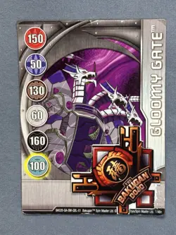 Bakugan:New Vestroia | Gloomy Gate 🥈Silver Gate Card |Serial#91023APA| 1/48n - Image 1
