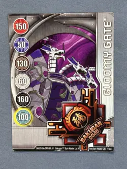 Bakugan:New Vestroia | Gloomy Gate 🥈Silver Gate Card |Serial#91023APA| 1/48n - Image 2
