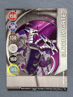 Bakugan:New Vestroia | Gloomy Gate 🥈Silver Gate Card |Serial#91023APA| 1/48n - Image 3