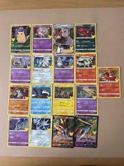 2021 Pokemon Celebrations 17 Card Lot Pikachu Professor Mew - Full Art & Holos - Image 1