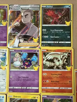 2021 Pokemon Celebrations 17 Card Lot Pikachu Professor Mew - Full Art & Holos - Image 3
