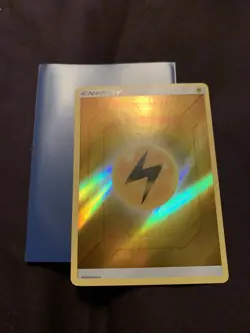 Holo Electric Lightning Energy - Sun & Moon Team Up Pokemon 2019 TCG Card LP - Image 1