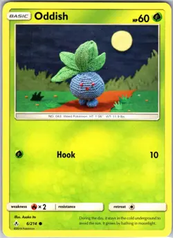 Oddish 6/214 Common Regular Card SM - Unbroken Bonds Pokemon TCG LP - Image 1