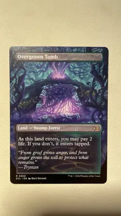 Overgrown Tomb 0350 (ECL) Magic: The Gathering Land Card English Swamp Forest - Image 2