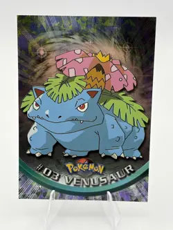 Pokemon Venusaur #03 Blue Logo Foil Prism Card Vintage Collectible NM 1999 - Image 1