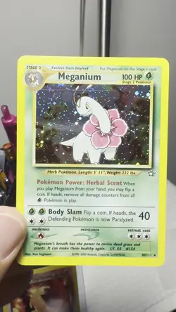 Pokemon TCG Meganium Holo Rare Card 10/111 Neo Genesis Unlimited - Image 2