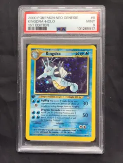 Pokemon Cards: Neo Genesis 1st Edition Rare Holo: Kingdra 8/111 PSA 9 - Image 2