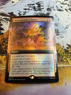 Choreographed Sparks - Foil - Extended Art Secrets of Strixhaven MTG - Image 1