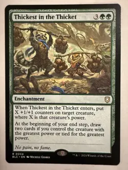 Thickest in the Thicket 0034 Non Foil Rare Bloomburrow Commander MTG NM - Image 1