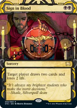 MTG Sign in Blood - Foil Etched, NM-Mint, English Strixhaven: Mystical Archives - Image 1